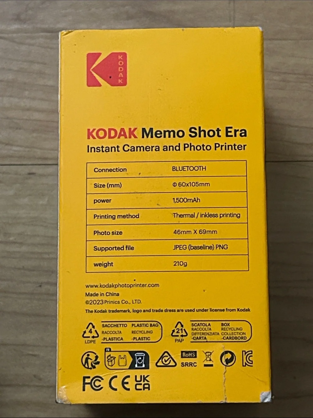 Kodak Memo Shot Era Instant Camera & Mini Printer — new sealed in box